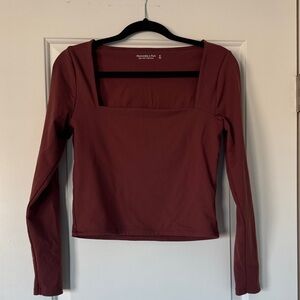 Abercrombie & Fitch Maroon Long Sleeve Top